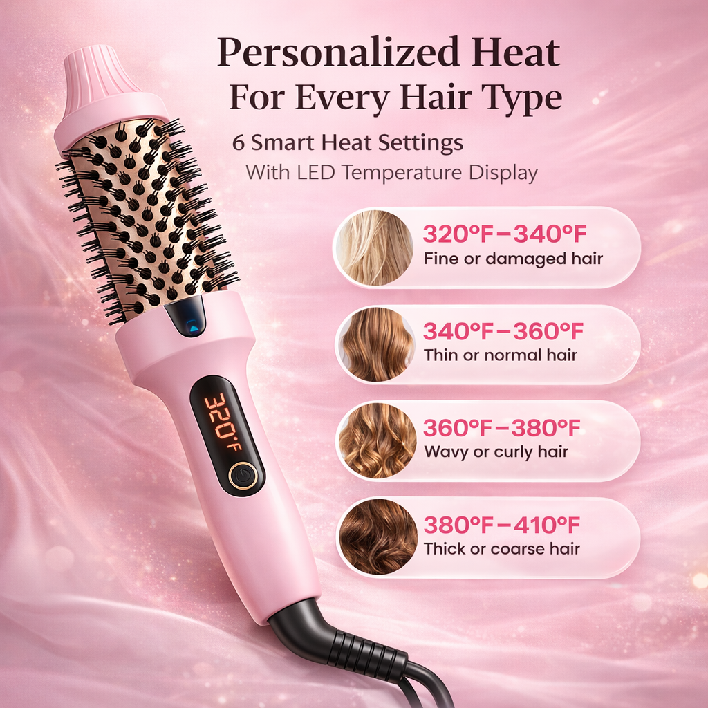 3-in-1 Ionic Thermal Brush for Smooth Hair & Volume