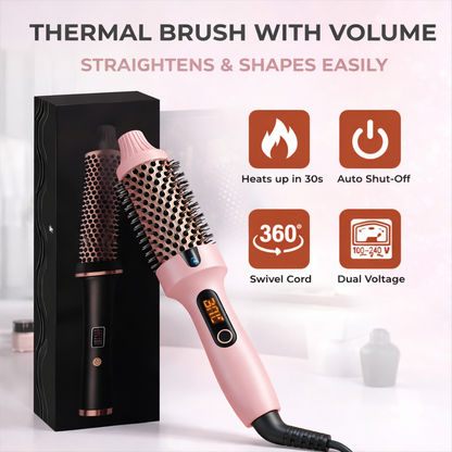 3-in-1 Ionic Thermal Brush for Smooth Hair & Volume