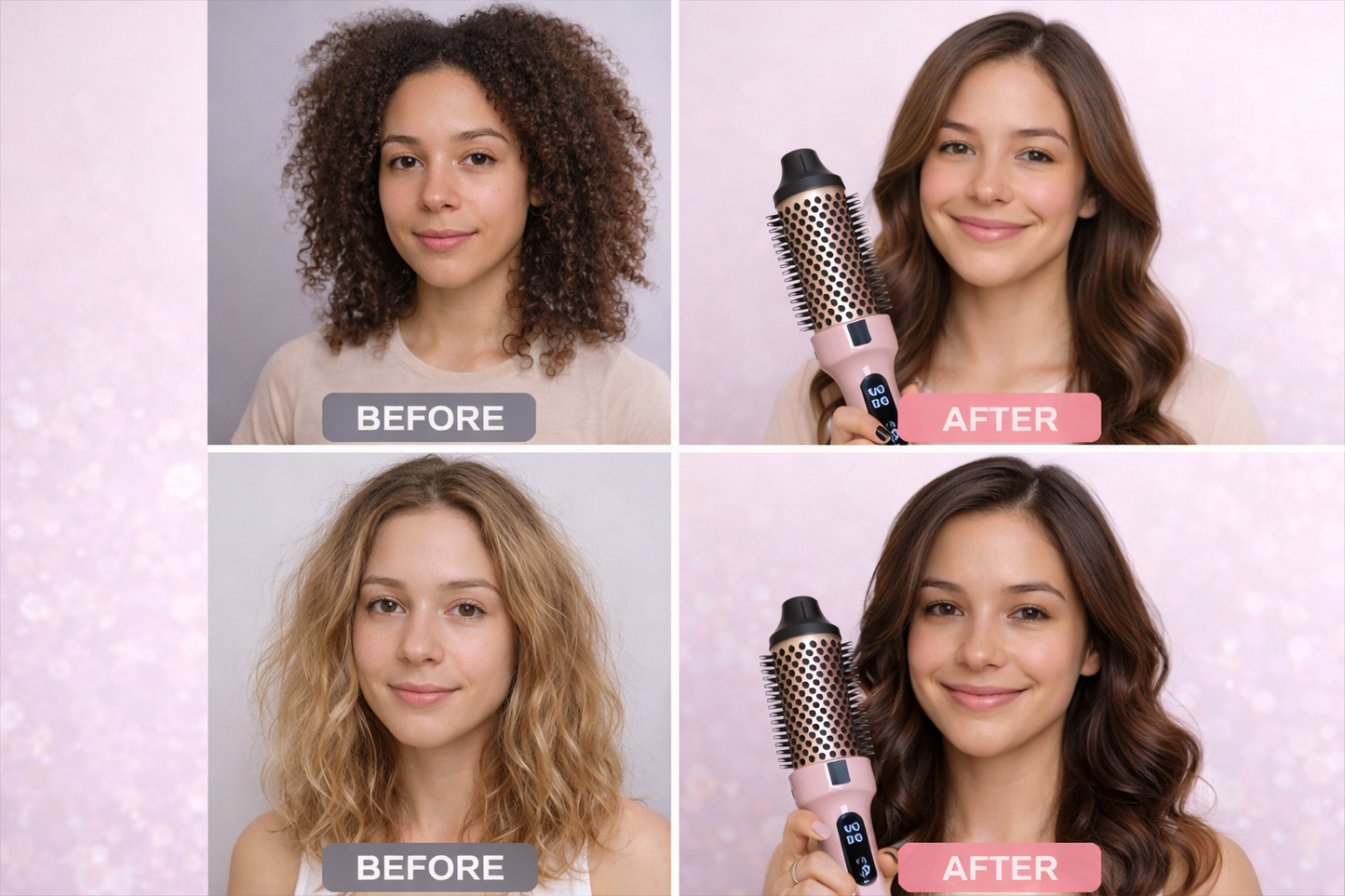 3-in-1 Ionic Thermal Brush for Smooth Hair & Volume